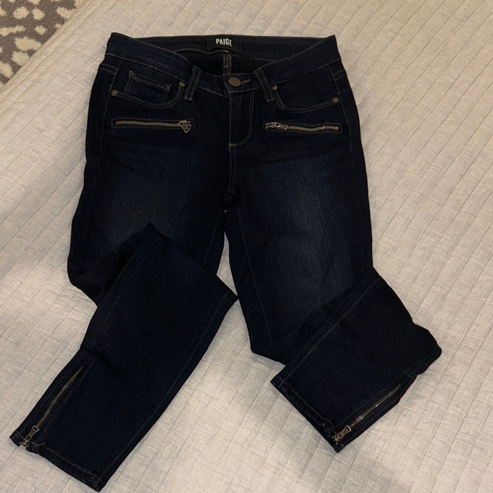 PAIGE Women's Midnight Blue Skinny Jeans